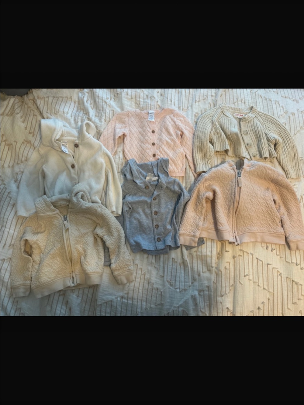 Mixed Knit & Fleece Sweater Jacket - Cream, Pink, Gray